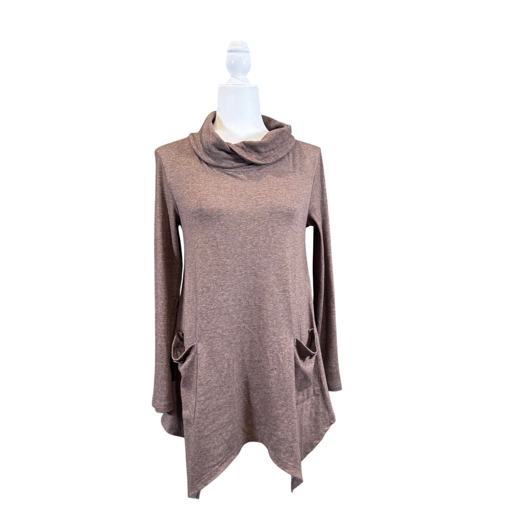 Bulotus Cowl Neck Tunic Brown